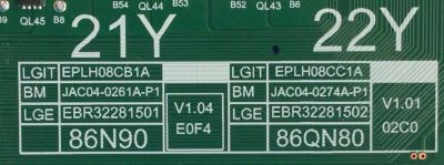 LED DRIVER PARA TV LG NANOCELL / NUMERO DE PARTE EBR32281502 / EPLH08CC1A / JAC04-0274A-P1 / 3PCR02846C / 86QN80 / PANEL NC860DQD-AALH1 / MODELO 86QNED80UQA / 86QNED80UQA.BUSYLKR - Imagen 3